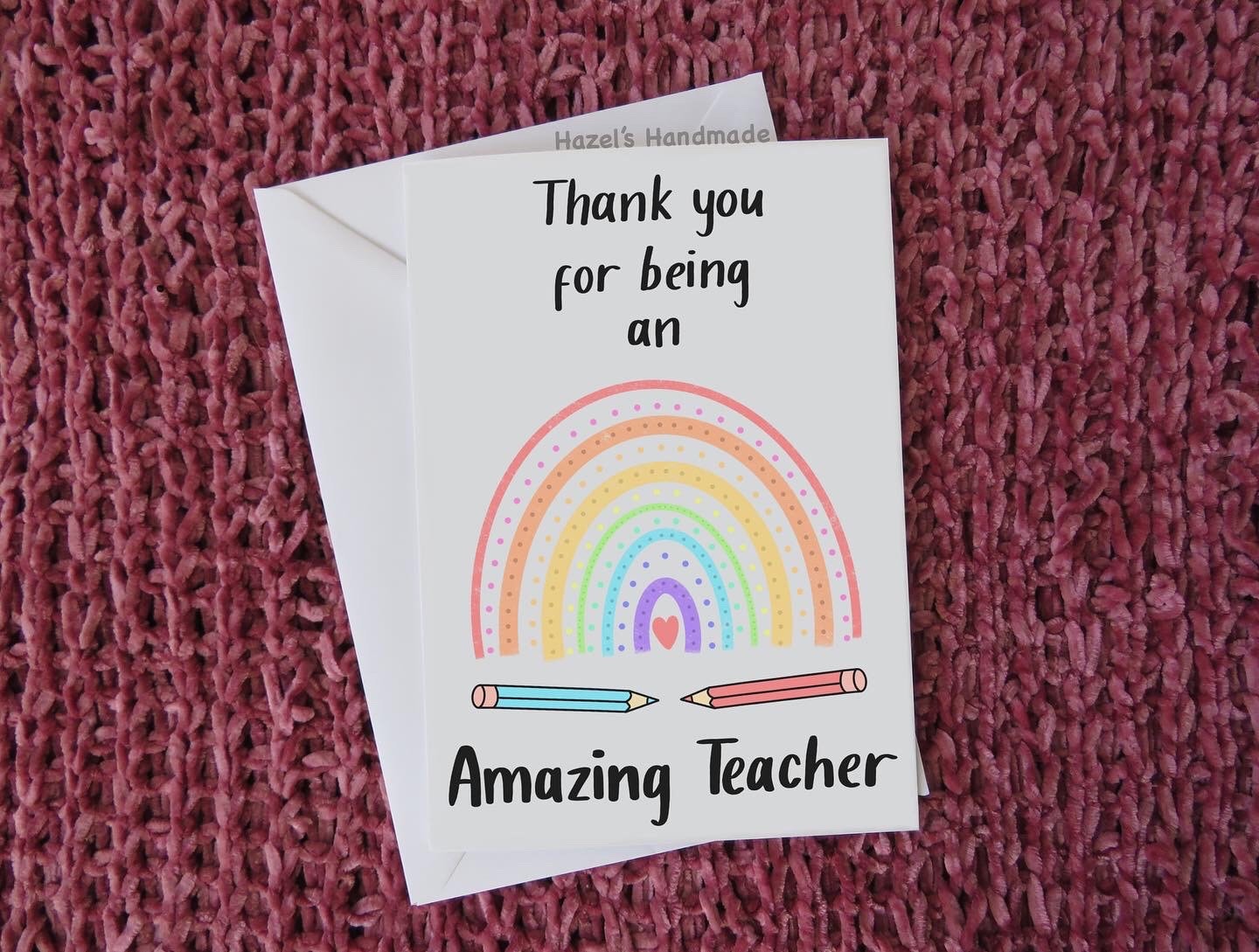 Bundle of 2 Thank You Teacher and Teaching Assistant, End of School Year Card